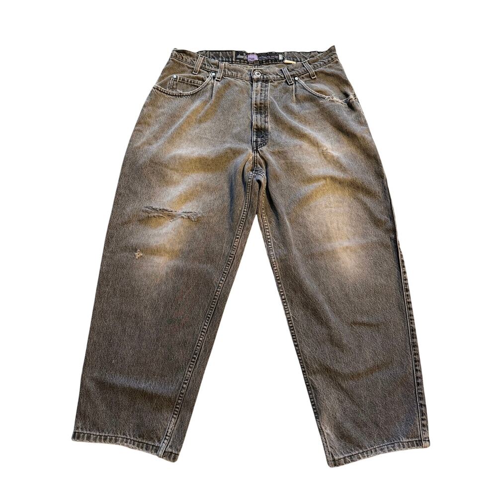 Vintage 90s Levi's SilverTab "Baggy Fit" Black Faded Jeans (Purple Label) 38x28